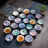 Tasses Soucoupes 2022 90ml Grand Qinghua Porcelaine Thé Rétro Tasse À Thé En Céramique Multicolore Japonais