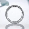 Cluster Rings 925 Sterling Silver Female Elegant Ring Light White Zircon Excellent Wedding Circle Finger For Woman Girl Fashion Jewelry