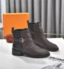 Estilista de luxo Beaubourg Since 1854 Bota marrom tornozelo moda mulher salto alto linha botas Ranger com caixa original