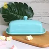 Plates Candy-colored Butter Dish Breadbasket With Lid Kitchen Utensils Porcelain Oiler Box For Keeper