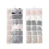 Storage Bags Wall Door Hanging Bag Double Side Underwear Bra Socks Sorting Closet Wardrobe Home Organizer