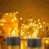 Świece światła światła lampa bez flomena herbaty fałszywa Tealightwedding Operowane vintage rekwizyty Glitter Po Noc retro