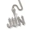 Retro A-Z Custom Glitch Letters Pendant Necklaces 18K Real Gold Plated Hip Hop Jewelry