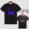 T-shirts pour hommes 2022 Technologie Couleur Changeante T-shirt Visage Manches Courtes Tout Coton Vêtements Moitié Mode Tenue Décontracté