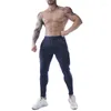 Pantaloni da uomo Fitness Jogging Pantaloni sportivi da uomo casual multitasche con cerniera Pantaloni da jogging da allenamento per bodybuilding in cotone da uomo