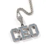 Hip Hop A-Z nom personnalisé lettres pendentif colliers Courful Zircon peut choisir de vrais bijoux plaqués or