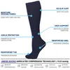 Chaussettes de sport 1 paire de bas de Compression longs pour femmes et hommes, Circulation sanguine, course à pied, Football, 20 30 mmhg pour varices