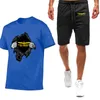 Survêtements pour hommes 2022 Goldwing GL1800 Motocycles Logo imprimé coton col rond manches courtes T-shirts Top Shorts de loisirs 2 pièces