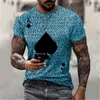Men's T Shirts Summer Personality Casual Printing T-shirt Oversized Short-sleeved Top