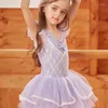 Abbigliamento da palcoscenico Abito da balletto Ballerina Dance Body Tutu Costumi da esibizione per ragazze Tank Pink Princess