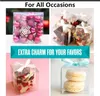 Gift Wrap 30pcs/Pack 4x4x4 Inch Clear Candy Apple Boxes With Hole And Sticks For Party Wedding Baby Shower