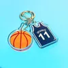 Kreki Basketball Stars Jerseys Łańcuchy mody mody akrylowe wiszące akcesoria Prezent dla mężczyzn dla mężczyzn