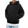 Men's Hoodies Winter Men Warm Faux Fur Teddy Bear Hoodie Pullover Fleece Sweatshirts Top Casual Fluffy Hooded Baggy Coat Jumper Putwear