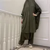 Abbigliamento etnico Eid Abaya per le donne Dubai Abaya Turchia Ramadan Preghiera Indumento Musulmano Set di pantaloni Jilbab Abito lungo Khimar Hijab Islam Niqab