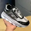 Luxury Designers Casual Shoes Top Quality Chain Reaction Wild Jewels Chain Link Trainer Rinnande skor Sneakers 36-47 EUR