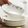 Tallrikar Party Kitchen Soup Plate Set Safe Chinese Style Bone China Table Break Frukost Abendessen Platten Accessories