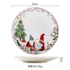 Platos Estilo Navidad Plato de cerámica Vajilla americana Árbol Porcelana Inicio Festivales Cena