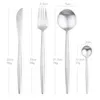 Dijkarts sets tafelwerk set zilveren hoogwaardige zwart gouden diner steak mes lepel vork flatware voorware voorgift cadeau western keukengadget