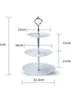 Tallrikar 3 Tier Cake Stand Style European Fruit Tray Snack Candy Wedding Party Multi Layer Plastic Three-Tier Platters Trays