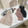 Ball Caps Kawaii Ears Cashmere Hat Cute Korean Women Autumn JK Wool Winter Thicken Warm Accessories Japanese