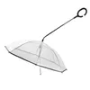 Dog Apparel Pet Umbrella Transparent PE Small Rain Gear With Leads Keeps Dry Comfortable In Snowing Useful