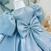 Girl Dresses Flower O-Neck A-Line Pageant For Girls Knie-Length Organza-jurk met mouwen