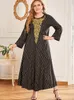 Etnische kleding plus size vestidos gewaad longue femme Musulman Eid Abaya Dubai Kaftan Turkije Islamitische Arabische moslim hijab -jurk voor vrouwen