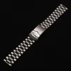 New 316L unpolished Stainless Steel Metal Watch Bands Strap bracelets safety Deployment Clasp Buckle matte watchbands 20mm 22mm290H