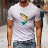 Men's T Shirts Po T-Shirt Top Short Sleeve ثلاثية الأبعاد نمط الطباعة المطبوعة أزياء الشارع