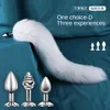 Beauty Items Analplugs können ersetzt werden. Foxtail Butt Plug Toys Furry Günstiger sexy Drei-Metall-Dildo für