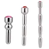 Brinquedo sexual massageador Diamond Penis Plug Masturbador Aço Inoxidável Masculino Dispositivo de Castidade Cateteres Sons Brinquedos para Homens Dilatadores uretrais