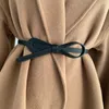 Kemerler Moda Vintage Casual Ladies Luxury Düğüm Geniş Deri Düğümlü Bel Bant İnce Cummerbunds Korse Strap Bant