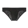 Slip Sexy sous-vêtements transparents slips hommes voir à travers la poche de renflement taille basse améliorer les culottes respirantes culottes 2xl