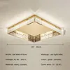 Ceiling Lights Living Room Crystal Lamp Modern Square Stainless Steel LED Nordic Home Bedroom Kitchen Chandelier