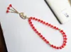 Strand Eid Al-Adha Haji Festival 2022 Perline di cristallo rosso Braccialetti musulmani per le donne Bracciale da sposa con ciondolo geometrico