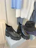 Luksusowe designerskie buty damskie Monolith Runway Brixxen czarne skórzane skarpety potrójna podeszwa Boot Combat Booties z oryginalnym pudełkiem