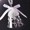 Interior Decorations Creative Christmas Crystal Bell Pendant Car Ornaments Wind Chimes Exquisite Pendants Valentine's Day Gifts