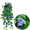 Декоративные цветы 1pc искусственный цветок реалистичный DIY 9 вилки на стене симуляция утренняя слава для садовой вечеринки дома