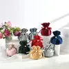 Emballage cadeau 2022 Style européen sac à bonbons fée Bundle créatif rond velours tissu mariage fiançailles boîte ZC521