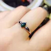 Cluster Rings Natural Black Opal Ring 925 Silver Certified 4x6mm mm Gemstone Holiday Gift for Girls Free Product