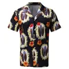 Camicie casual maschile hawaiane camicia corta a manichette ad alloggiamento elementi di funghi 3d bottone 5xl top