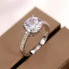 Обручальные кольца Caoshi Elegant Lady Bands Модное предложение кольцо с круглой формой Crystal All Match Trend Accessories