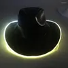 Berets Glowing Cowboy Hat Led Bachelorette Party Cowgirl Fedora