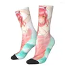 Men's Socks Novelty Men's Darling In The Franxx Dress Unisex Warm Comfortable 3D Printing Zero Two Crew