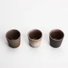 Cups Saucers Retro Coarse Pottery Straight Cup Japanese Style Ceramic Teacup Tea Set Master Pu'er Single