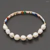 Strand Vlen 2022 سوار تمتد Miyuki Tila Beads Bracelets Women Boho Freshwater Pearl Jewelery Gift Pulseras Mujer Jewelry