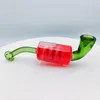 Latest Colorful Liquid Filling Spiral Coil Filter Pipes Pyrex Thick Glass Tube Handpipe Portable Handmade Dry Herb Tobacco Oil Rigs Freezable Bong Hand Smoking