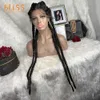 Hot Lace Wigs Bliss African American Box Black Braid Hair Sintetico all'ingrosso 4 Twist intrecciato lungo per le donne 221216