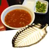 Plates Sauce Dish Nordic Style Non-slip Stainless Steel Leaf Shape Dipping Tray Restaurant Supplies