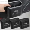 Car Trash Bin Hanging Vehicle Garbage Case Interior Accessories for Infiniti FX35 Q50 Q30 ESQ QX50 QX60 QX70 EX JX35 G35 Decor